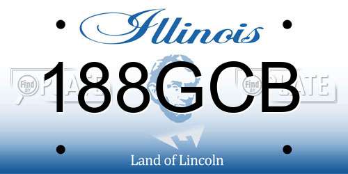 188GCB Illinois License Plate