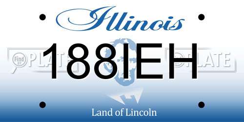 188IEH Illinois License Plate