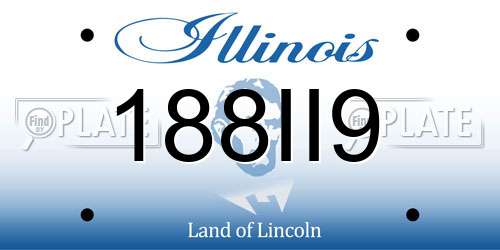 188II9 Illinois License Plate