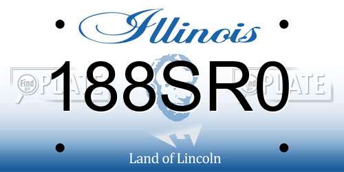 188SR0 Illinois License Plate