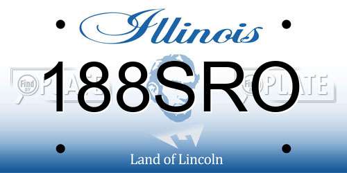 188SRO Illinois License Plate