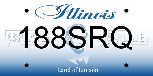 188SRQ Illinois License Plate