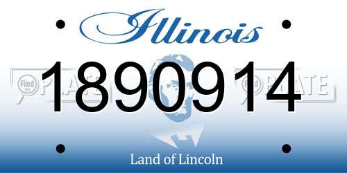 1890914 Illinois License Plate