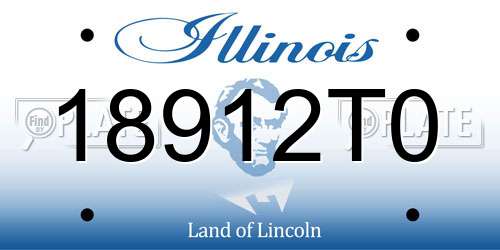 18912T0 Illinois License Plate