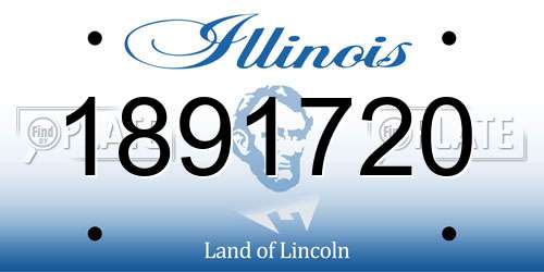 1891720 Illinois License Plate