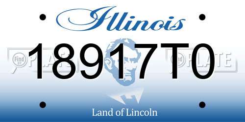 18917T0 Illinois License Plate