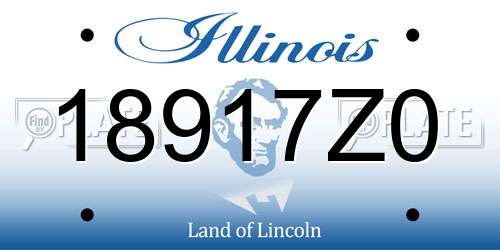 18917Z0 Illinois License Plate