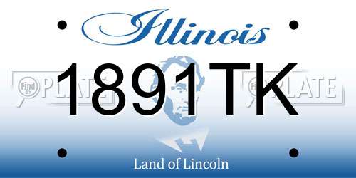 1891TK Illinois License Plate