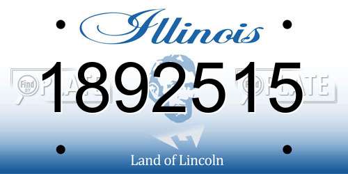 1892515 Illinois License Plate