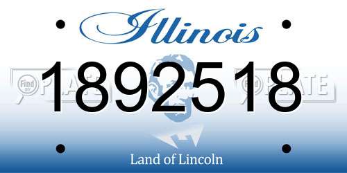 1892518 Illinois License Plate