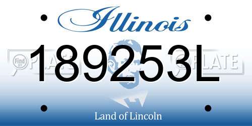 189253L Illinois License Plate