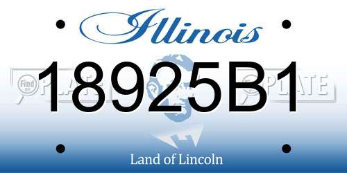 18925B1 Illinois License Plate