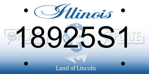 18925S1 Illinois License Plate