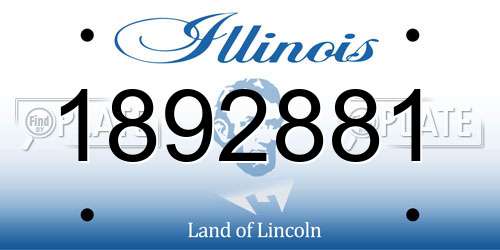 1892881 Illinois License Plate