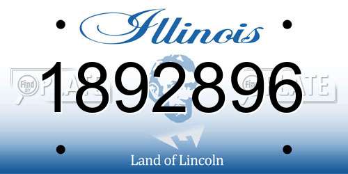1892896 Illinois License Plate