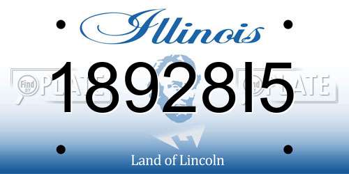 18928I5 Illinois License Plate