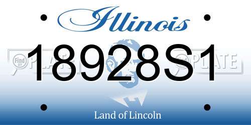 18928S1 Illinois License Plate