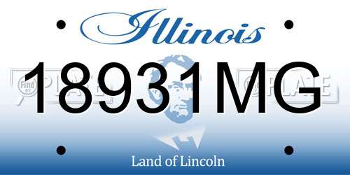 18931MG Illinois License Plate