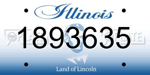 1893635 Illinois License Plate