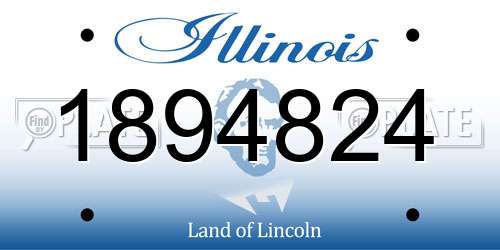 1894824 Illinois License Plate