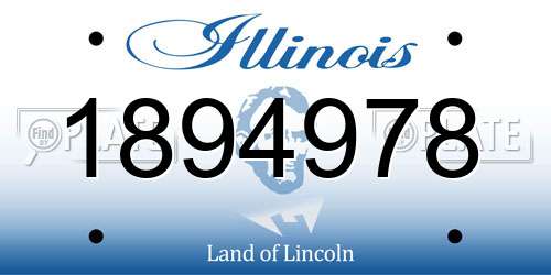 1894978 Illinois License Plate