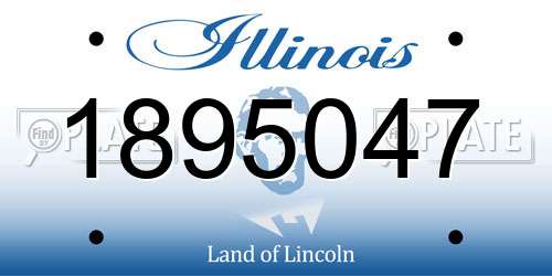1895047 Illinois License Plate