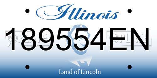 189554EN Illinois License Plate