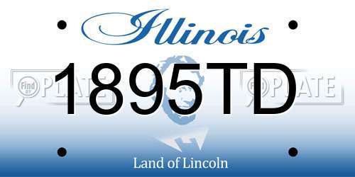 1895TD Illinois License Plate