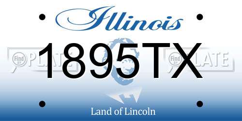 1895TX Illinois License Plate