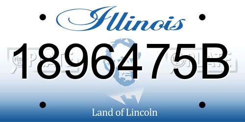 1896475B Illinois License Plate