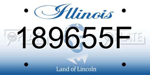 189655F Illinois License Plate