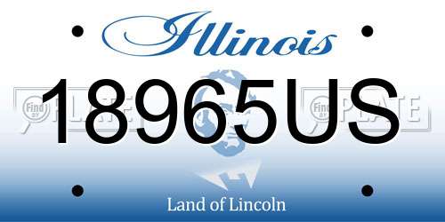 18965US Illinois License Plate