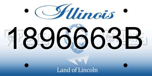 1896663B Illinois License Plate
