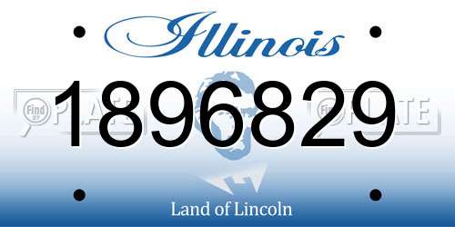 1896829 Illinois License Plate