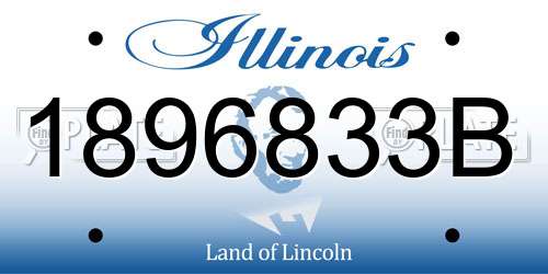 1896833B Illinois License Plate