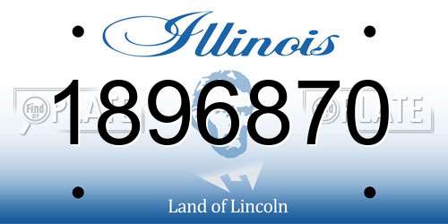 1896870 Illinois License Plate