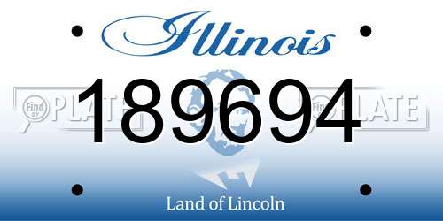 189694 Illinois License Plate