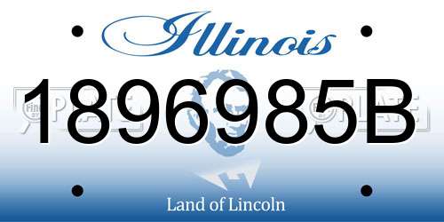 1896985B Illinois License Plate