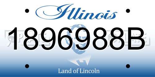 1896988B Illinois License Plate
