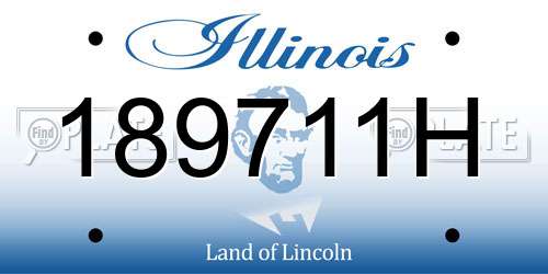 189711H Illinois License Plate