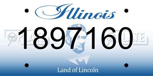 1897160 Illinois License Plate