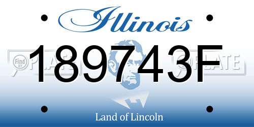 189743F Illinois License Plate