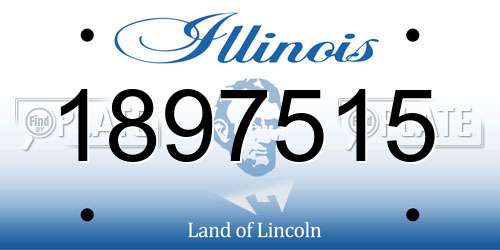 1897515 Illinois License Plate