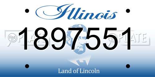 1897551 Illinois License Plate