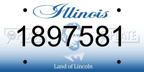 1897581 Illinois License Plate