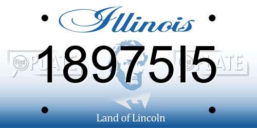 18975I5 Illinois License Plate