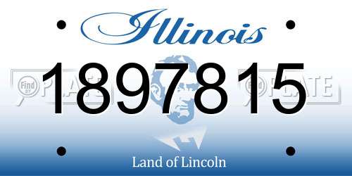 1897815 Illinois License Plate