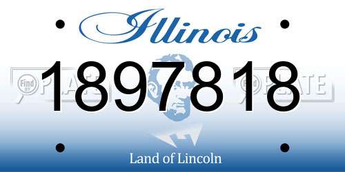 1897818 Illinois License Plate