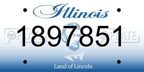 1897851 Illinois License Plate