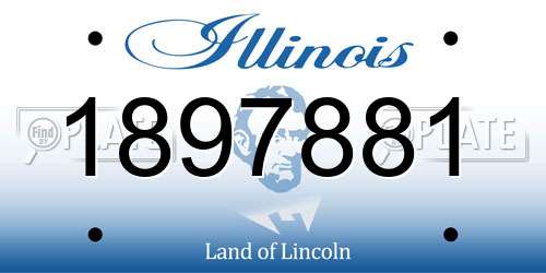 1897881 Illinois License Plate